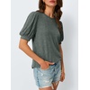 image:imageAUTOMET Womens Short Sleeve Tops Fall Sweater Dressy Casual Blouses 2026Darkgreen