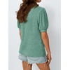 image:imageAUTOMET Womens Short Sleeve Tops Fall Sweater Dressy Casual Blouses 2026Green