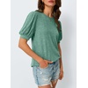 image:imageAUTOMET Womens Short Sleeve Tops Fall Sweater Dressy Casual Blouses 2026Green