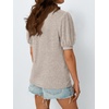 image:imageAUTOMET Womens Short Sleeve Tops Fall Sweater Dressy Casual Blouses 2026Khaki