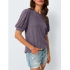 image:imageAUTOMET Womens Short Sleeve Tops Fall Sweater Dressy Casual Blouses 2026Purple