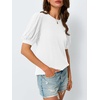 image:imageAUTOMET Womens Short Sleeve Tops Fall Sweater Dressy Casual Blouses 2026White