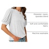 image:imageAUTOMET Womens Short Sleeve Tops Fall Sweater Dressy Casual Blouses 2026White