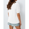 image:imageAUTOMET Womens Short Sleeve Tops Fall Sweater Dressy Casual Blouses 2026White