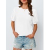 image:imageAUTOMET Womens Short Sleeve Tops Fall Sweater Dressy Casual Blouses 2026White