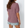 image:imageAUTOMET Womens Short Sleeve Tops Fall Sweater Dressy Casual Blouses 2026Wine