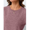 image:imageAUTOMET Womens Short Sleeve Tops Fall Sweater Dressy Casual Blouses 2026Wine