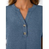 image:imageAUTOMET Womens Short Sleeve Tops Henley Dressy Casual Cute Summer Tops 2026Blue