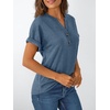 image:imageAUTOMET Womens Short Sleeve Tops Henley Dressy Casual Cute Summer Tops 2026Blue