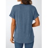 image:imageAUTOMET Womens Short Sleeve Tops Henley Dressy Casual Cute Summer Tops 2026Blue