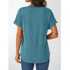 image:imageAUTOMET Womens Short Sleeve Tops Henley Dressy Casual Cute Summer Tops 2026Blue Green