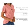 image:imageAUTOMET Womens Short Sleeve Tops Henley Dressy Casual Cute Summer Tops 2026Coral