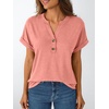 image:imageAUTOMET Womens Short Sleeve Tops Henley Dressy Casual Cute Summer Tops 2026Coral