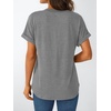 image:imageAUTOMET Womens Short Sleeve Tops Henley Dressy Casual Cute Summer Tops 2026Gray