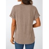 image:imageAUTOMET Womens Short Sleeve Tops Henley Dressy Casual Cute Summer Tops 2026Khaki