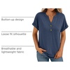 image:imageAUTOMET Womens Short Sleeve Tops Henley Dressy Casual Cute Summer Tops 2026Navy