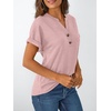 image:imageAUTOMET Womens Short Sleeve Tops Henley Dressy Casual Cute Summer Tops 2026Pink