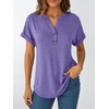 image:imageAUTOMET Womens Short Sleeve Tops Henley Dressy Casual Cute Summer Tops 2026Purple
