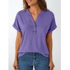 image:imageAUTOMET Womens Short Sleeve Tops Henley Dressy Casual Cute Summer Tops 2026Purple