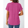 image:imageAUTOMET Womens Short Sleeve Tops Henley Dressy Casual Cute Summer Tops 2026Rose