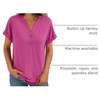 image:imageAUTOMET Womens Short Sleeve Tops Henley Dressy Casual Cute Summer Tops 2026Rose