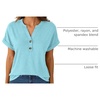 image:imageAUTOMET Womens Short Sleeve Tops Henley Dressy Casual Cute Summer Tops 2026Sky