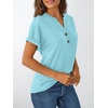 image:imageAUTOMET Womens Short Sleeve Tops Henley Dressy Casual Cute Summer Tops 2026Sky