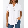 image:imageAUTOMET Womens Short Sleeve Tops Henley Dressy Casual Cute Summer Tops 2026White