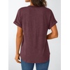 image:imageAUTOMET Womens Short Sleeve Tops Henley Dressy Casual Cute Summer Tops 2026Wine