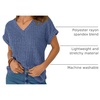 image:imageAUTOMET Womens Short Sleeve V Neck Cute Tops 2026 Fall Fashion SweatersBlue
