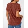 image:imageAUTOMET Womens Short Sleeve V Neck Cute Tops 2026 Fall Fashion SweatersBrown