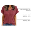 image:imageAUTOMET Womens Short Sleeve V Neck Cute Tops 2026 Fall Fashion SweatersBurgundy