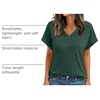 image:imageAUTOMET Womens Short Sleeve V Neck Cute Tops 2026 Fall Fashion SweatersDark Green