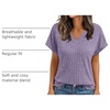image:imageAUTOMET Womens Short Sleeve V Neck Cute Tops 2026 Fall Fashion SweatersPurple