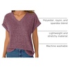 image:imageAUTOMET Womens Short Sleeve V Neck Cute Tops 2026 Fall Fashion SweatersPurple Red