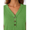 image:imageAUTOMET Womens Short Sleeve V Neck T Shirts Summer Loose Henley Casual TopsGreen