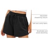 image:imageAUTOMET Womens Sweat Shorts with Pockets Casual Summer Comfy Lounge ShortsBlack