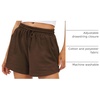 image:imageAUTOMET Womens Sweat Shorts with Pockets Casual Summer Comfy Lounge ShortsBrown