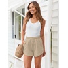 image:imageAUTOMET Womens Sweat Shorts with Pockets Casual Summer Comfy Lounge ShortsKhaki