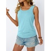 image:imageAUTOMET Womens Tank Tops Square Neck Sleeveless Summer TopsAqua