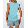image:imageAUTOMET Womens Tank Tops Square Neck Sleeveless Summer TopsAqua