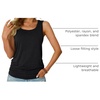 image:imageAUTOMET Womens Tank Tops Square Neck Sleeveless Summer TopsBlack