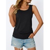 image:imageAUTOMET Womens Tank Tops Square Neck Sleeveless Summer TopsBlack