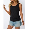 image:imageAUTOMET Womens Tank Tops Square Neck Sleeveless Summer TopsBlack