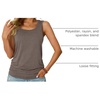 image:imageAUTOMET Womens Tank Tops Square Neck Sleeveless Summer TopsCoffeegrey