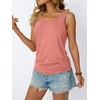 image:imageAUTOMET Womens Tank Tops Square Neck Sleeveless Summer TopsCoral