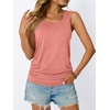 image:imageAUTOMET Womens Tank Tops Square Neck Sleeveless Summer TopsCoral