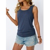 image:imageAUTOMET Womens Tank Tops Square Neck Sleeveless Summer TopsDarkblue