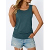 image:imageAUTOMET Womens Tank Tops Square Neck Sleeveless Summer TopsDarkgreen