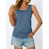 image:imageAUTOMET Womens Tank Tops Square Neck Sleeveless Summer TopsGreyblue